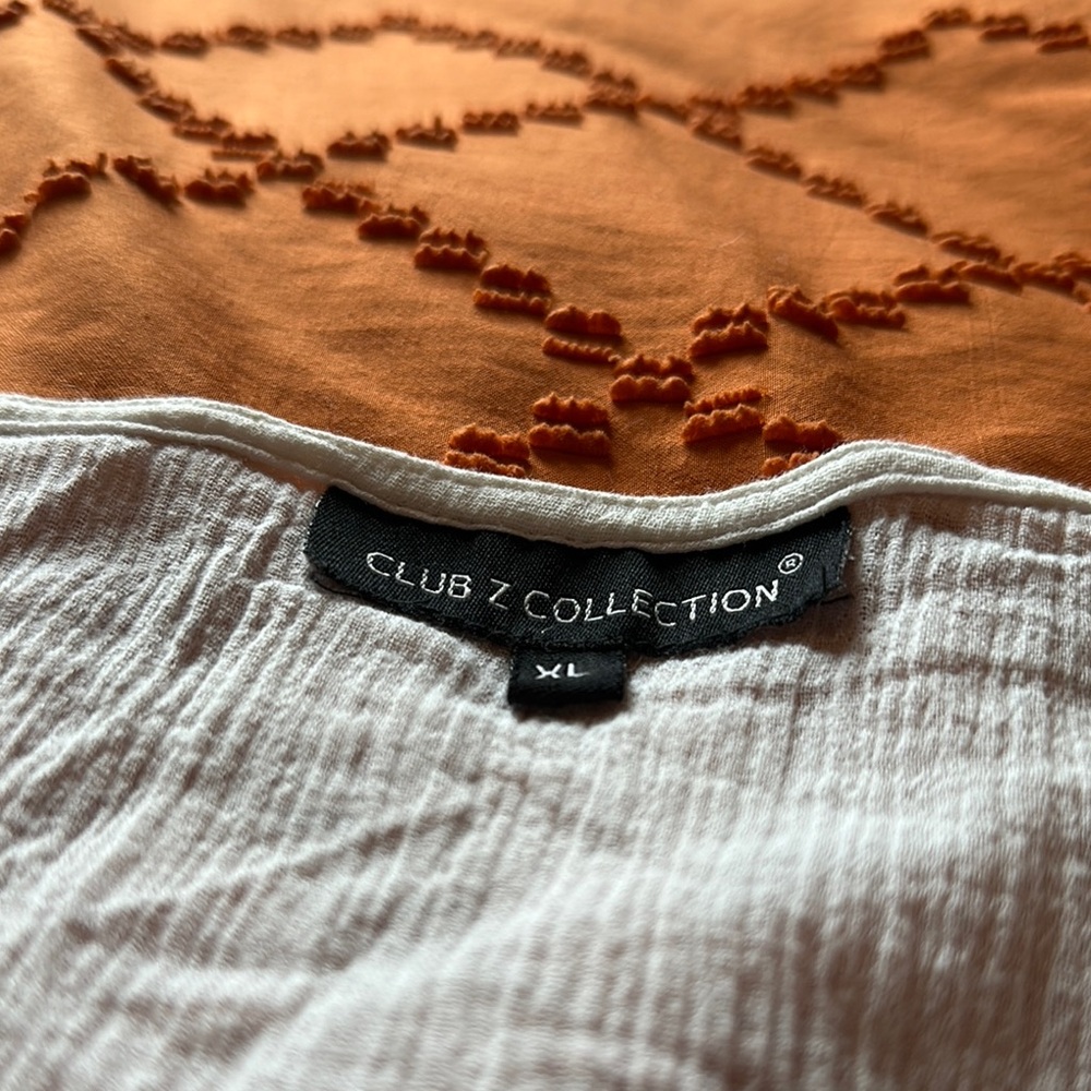 Boho Tunic with Embroidery details, white Beach Coverup - Picture 3 of 11